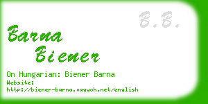 barna biener business card